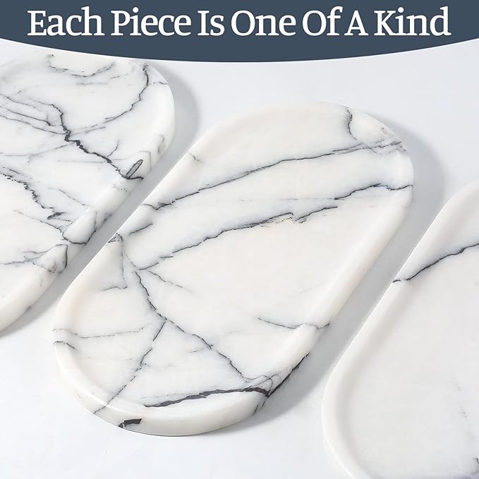 Koville Natural Marble Tray, Catchall - Image 4