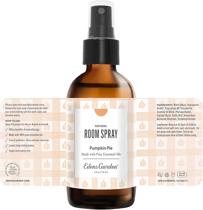 Edens Garden Pumpkin Pie Aromatherapy Room Spray – Natural Essential Oil Air - Image 9