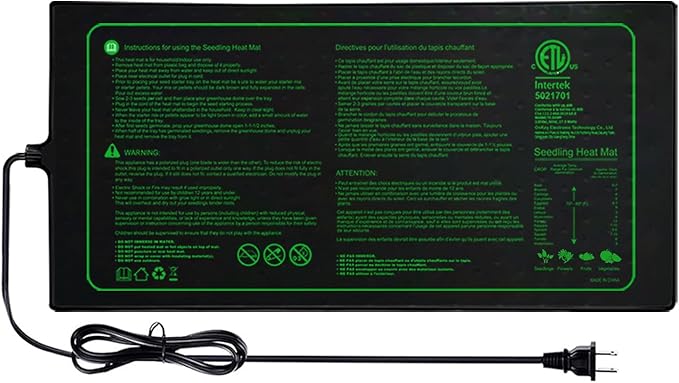 Seedling Heat Mat with ETL Listed, Warm Hydroponic Heating Pad by Unknown