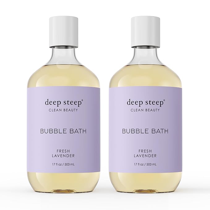 Deep Steep Bubble Bath, Fresh Lavender 17 oz – Hypoallergenic, Clinically by DeepSteep