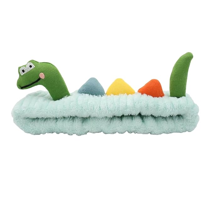 Funny Dinosaur Headband Cute Animal Cat Duck Frog Dinosaur Snail Kawaii Spa by IQUQIXL