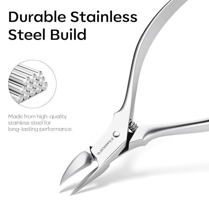 FAMILIFE Cuticle Nippers Scissors – Professional Stainless Steel Cuticle Trimmer - Image 4