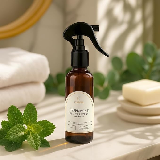 Carnatia Peppermint Shower Spray – Aromatherapy Essential Oil Mist - Image 5