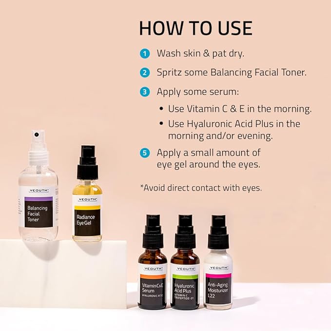YEOUTH Skin Care Set: Hyaluronic Acid Serum - Image 6