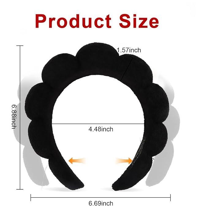WHAVEL 3 Pack Spa Headband Skincare Headbands, Soft Hair Band - Image 3