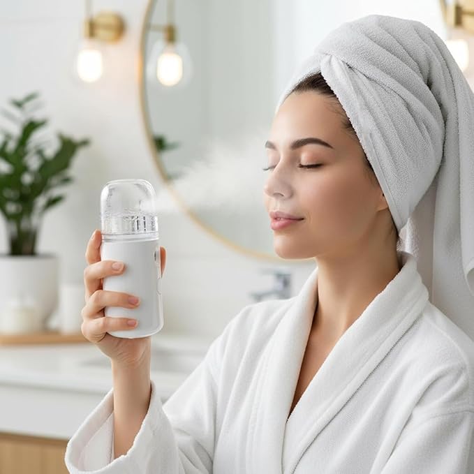 Mudder 4 Pcs Nano Facial Mister Handy Nano Mist Sprayer 30ml Visual Water Tank - Image 2