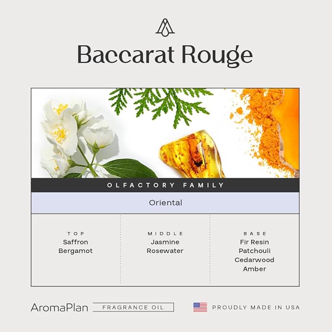 AromaPlan Hotel Scents Inspired by Baccarat Rouge 5 Fl Oz, Home Luxury Aroma & - Image 2