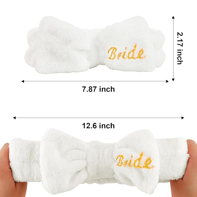 Semato Bachelorette Party Favor Set Bride & Bridesmaid Spa Headband - Image 3