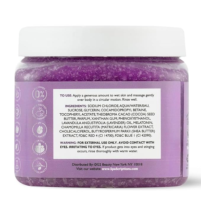 SpaScriptions Lavender & Melatonin Sugar Scrub - Image 2