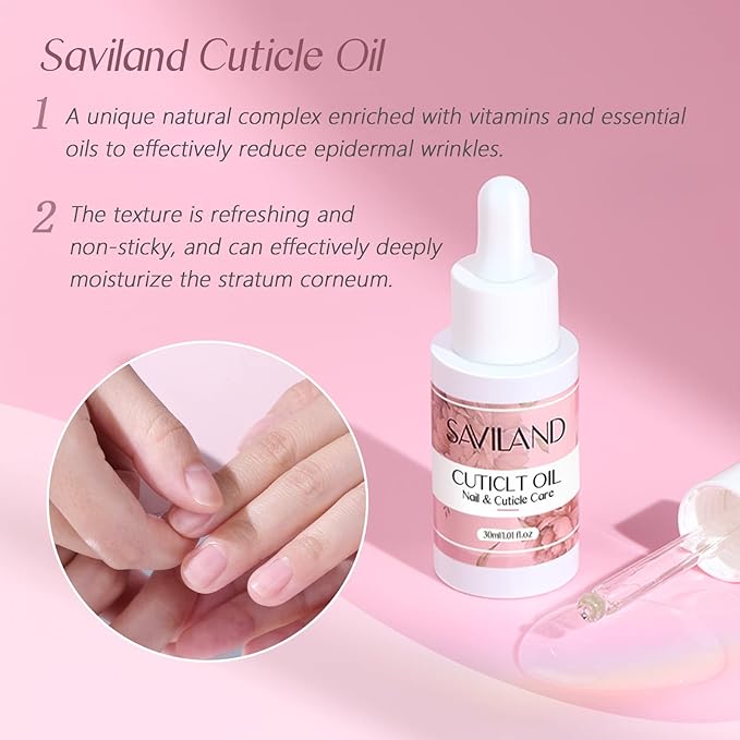SAVILAND Cuticle Remover and Cuticle Oil Kit – Nail Care Kit - Image 3