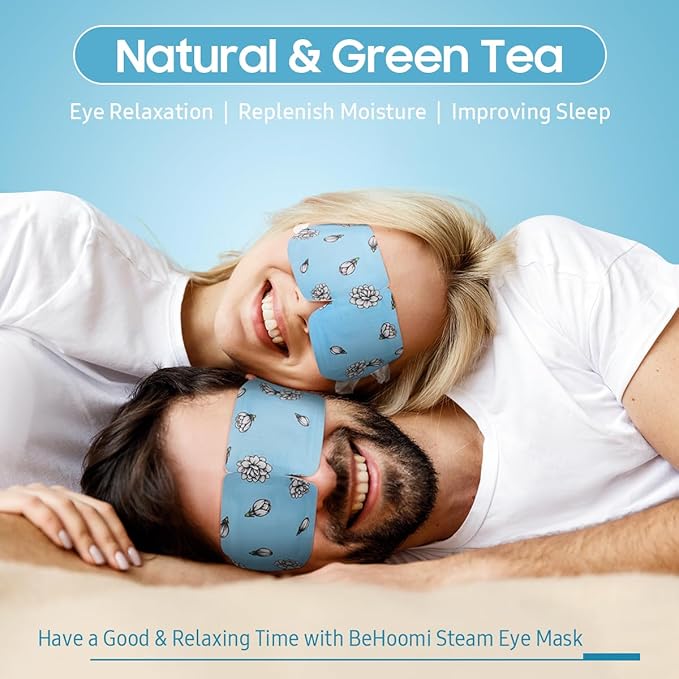 BeHoomi Steam Eye Mask, Self Heating Disposable SPA Warm Compress - Image 2