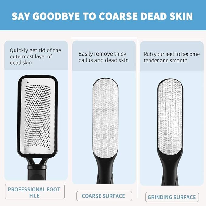 Fu Store 2 Pack Foot Files Callus Remover Stainless Steel Foot Rasp and Dual - Image 6