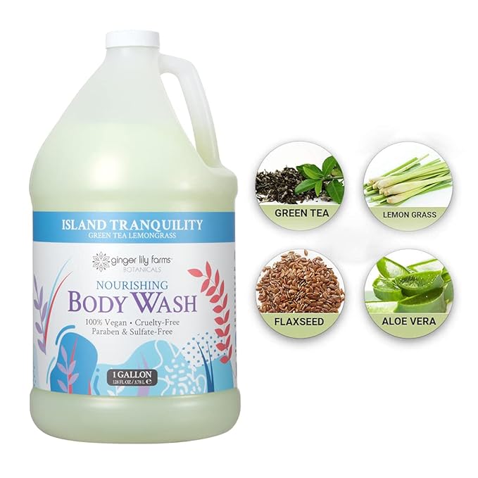 Ginger Lily Farms Botanicals Nourishing Body Wash, Island Tranquility, 100% - Image 6