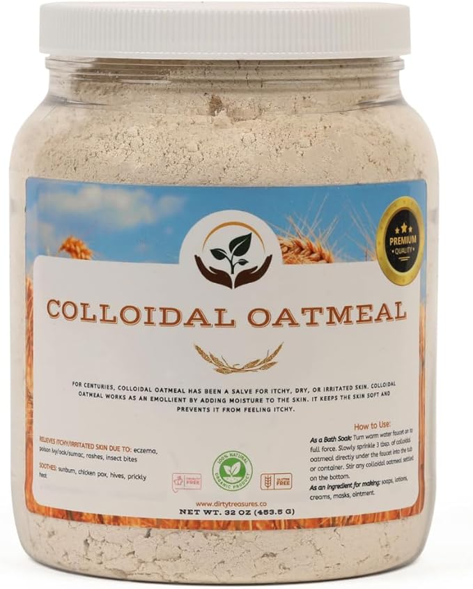 Dirty Treasures Colloidal Oatmeal Bath | Eczema & Itchy Skin Relief | Baby-Safe by DirtyTreasures