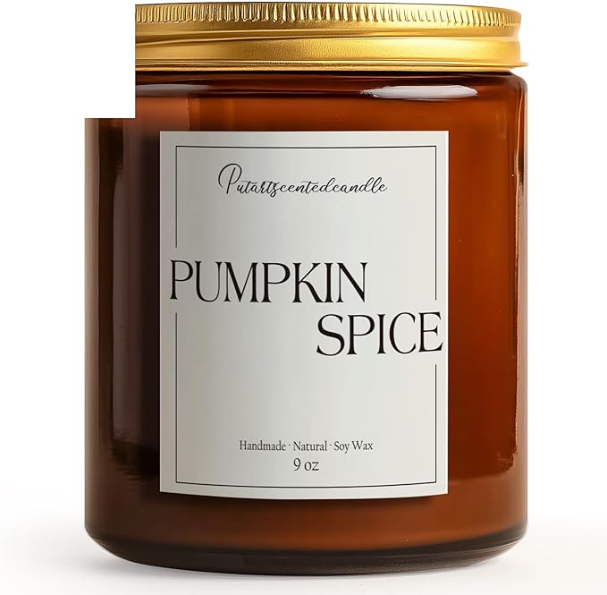 Pumpkin Spice Scented Candles for Home, Natural Soy Wax Aromatherapy Non Toxic - Image 8