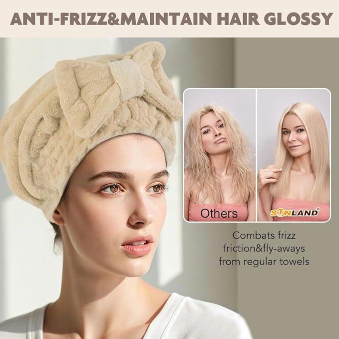 SUNLAND Large Microfiber Hair Drying Caps - Image 7