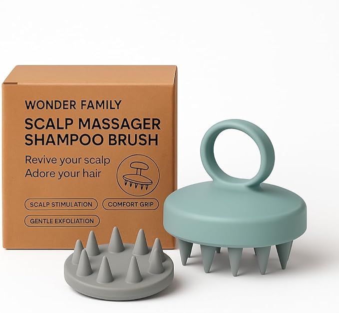 WONDER FAMILY Silicone Scalp Scrubber by WONDERFAMILY