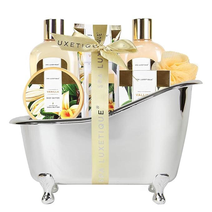 Gift Baskets for Women, Spa Luxetique 8 Pcs Vanilla Mothers Day Gifts for Mom by spaluxetique