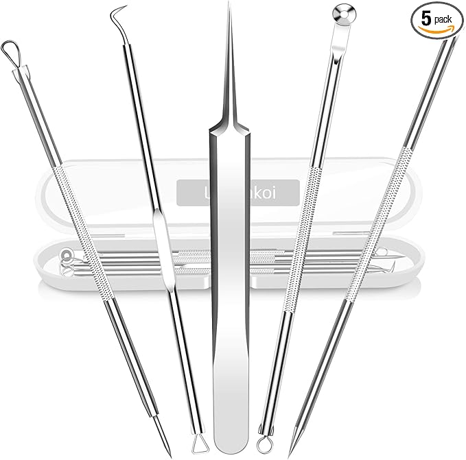 Best Blackhead Remover, Acne Whitehead Removal Kit, Pimple Comedone Extractor by UWOIST