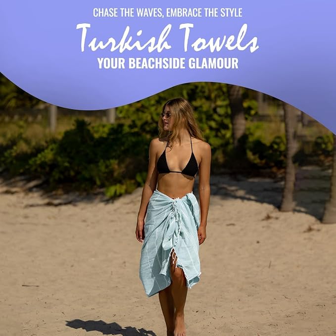 Turkish Towels Cotton Bath Beach Spa Sauna Hammam Yoga Gym Hamam Towel Fouta - Image 3