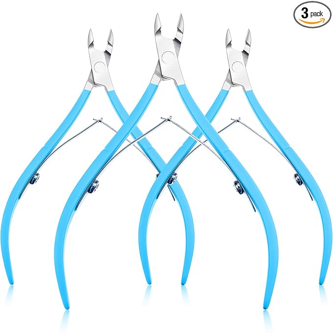 Mudder 3 Pack Blue Cuticle Trimmer Nippers Cutter Tool Stainless Steel Nail by Mudder