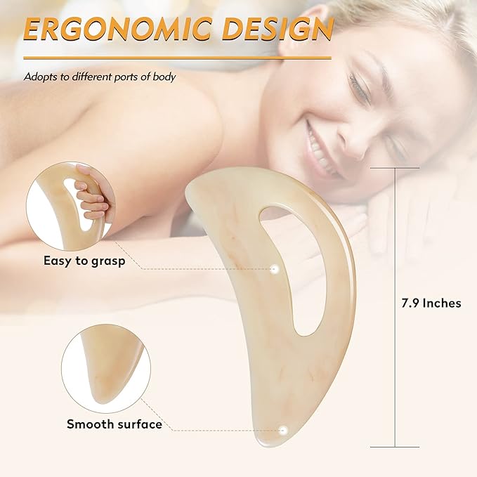AICNLY Large gua sha Massage Tool, Lymphatic Drainage Massager, Muscle Scraping - Image 2
