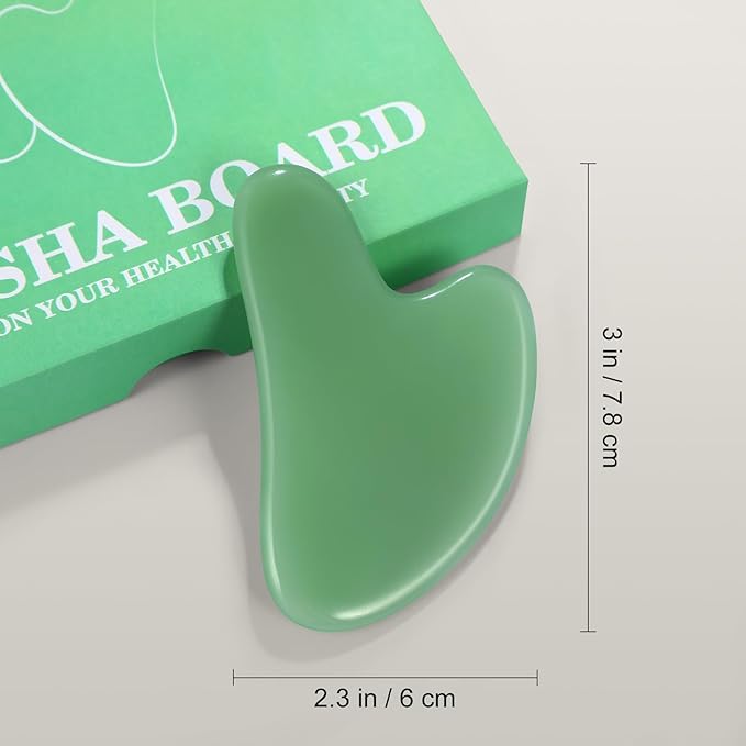 2 Pack Gua Sha Facial Tools, Gua Sha Jade Stone Gua Sha Massage Tool, Guasha - Image 7