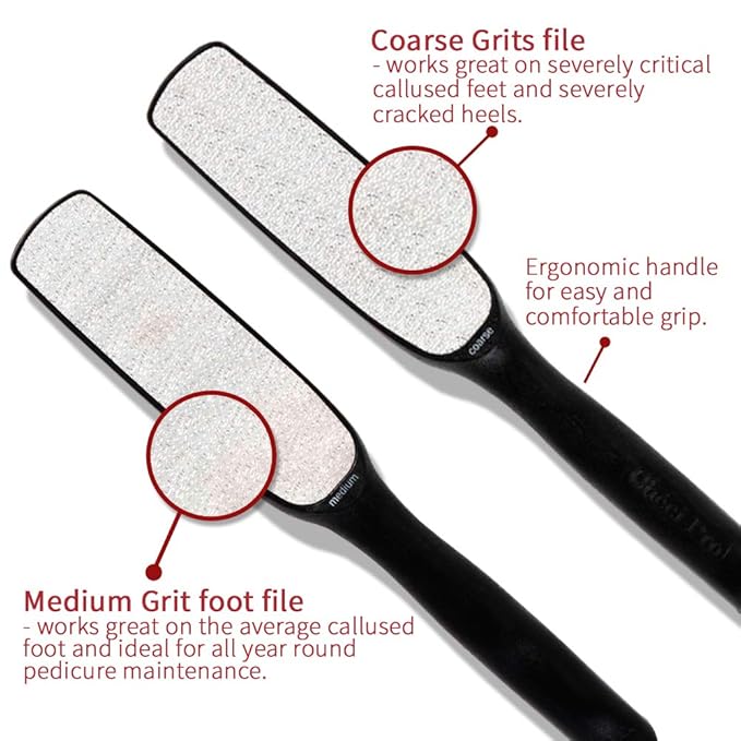 Checi Autoclave Sanitize and Sterilize Dual Coarse and Medium Foot File Carded - Image 3