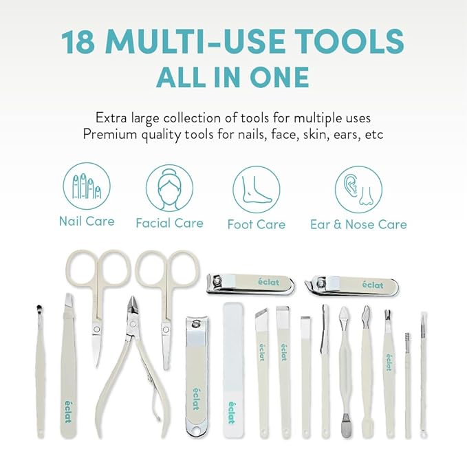 Éclat Manicure Pedicure Kit for Men & Women, Cuticle Pusher, Personal Care - Image 2