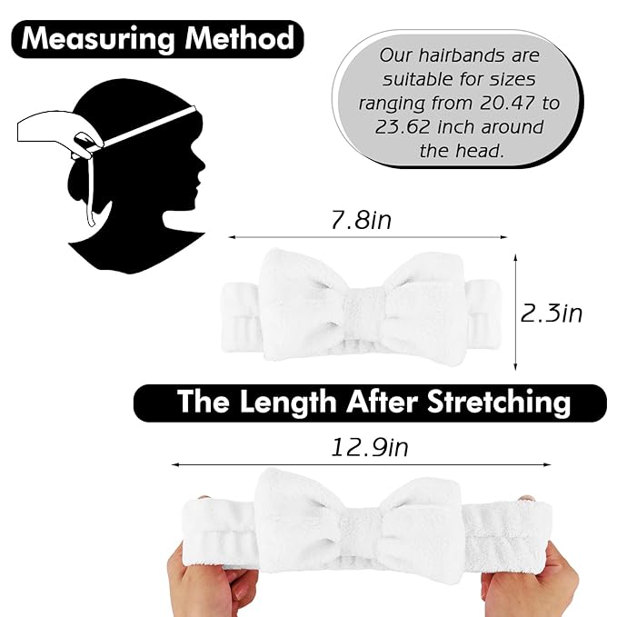 Zkptops 6Pcs Spa Headband for Washing Face Wristbands Set Women Bubble Makeup - Image 5