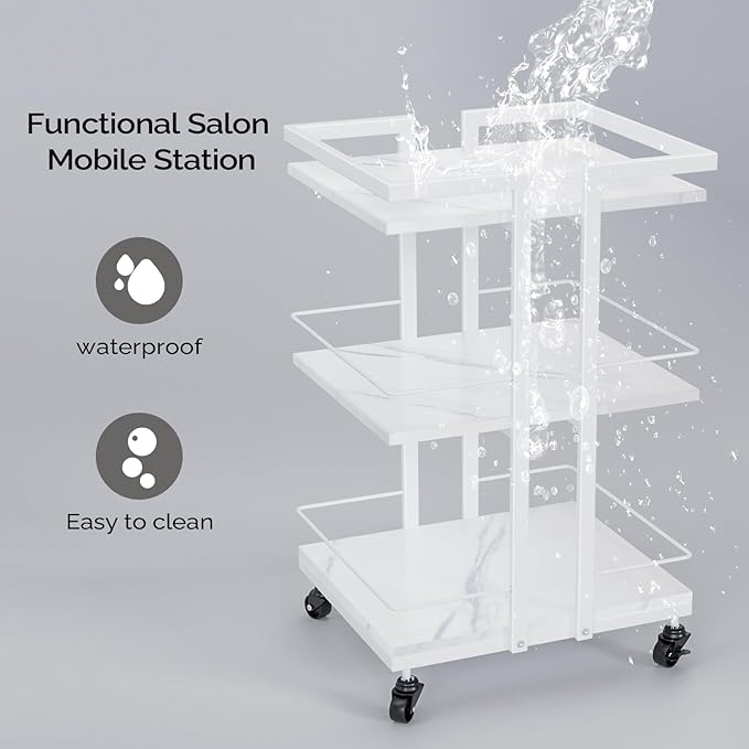 Esthetician Cart with Wheels Salon Rolling Trolley, Mobile Storage Organizer - Image 8