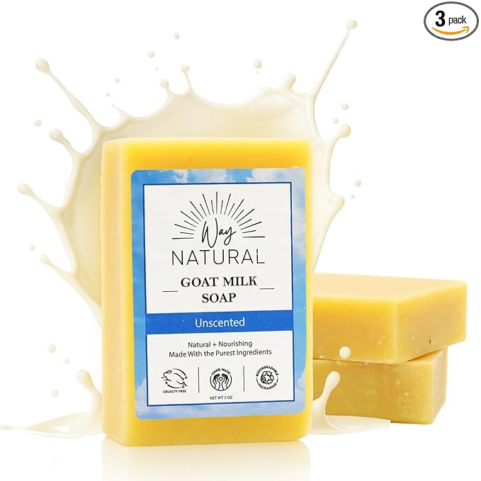 Goat Milk Soap Bar, Unscented by WayNatural