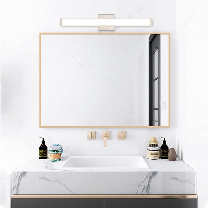 Bathroom Vanity Light Brushed Nickel Square LED 24 inch 14W 4000K Natural White - Image 6