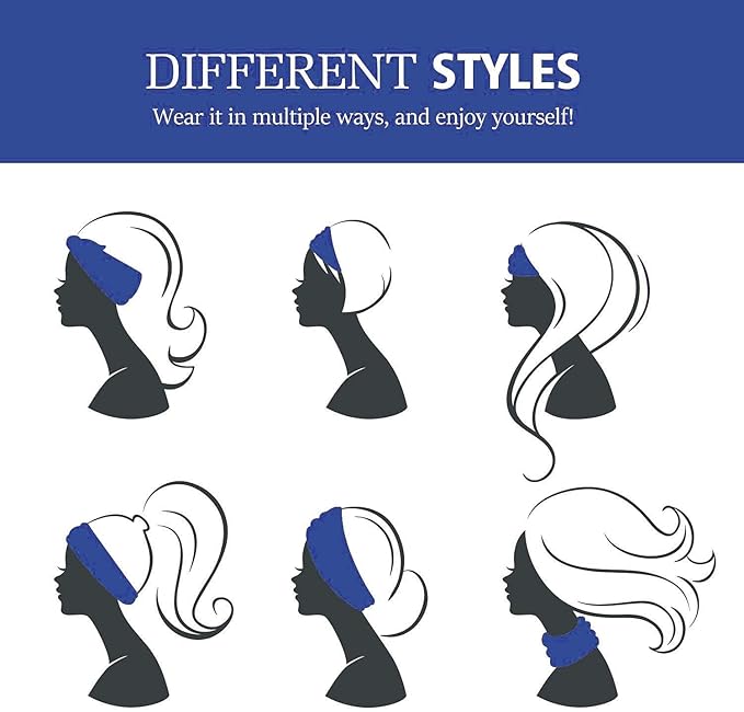 GiLi 2 Pack Wide Headbands for Women Boho African Knotted Non Slip Fashion Hair - Image 6