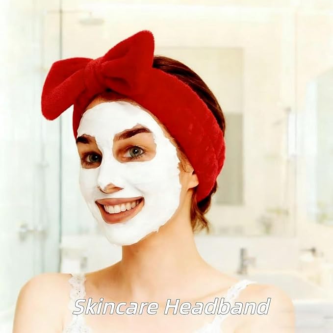 7 Pcs Spa Set, Facial Headband and Wristband Set, Skincare Accessories - Image 3