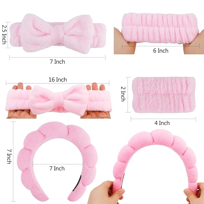 Chanaco Spa Headband, Makeup Accessory, Face Washing Wrist Bands, Teen Girl - Image 6