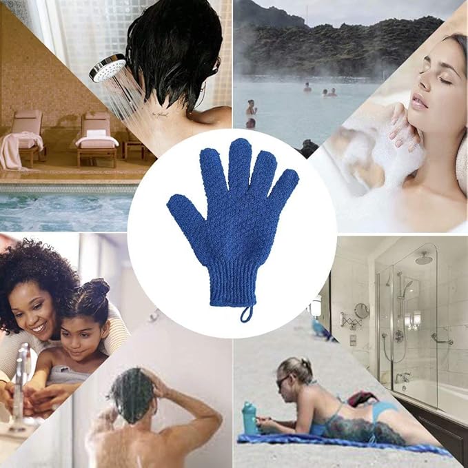 2 Pairs Bath Exfoliating Gloves - Image 7