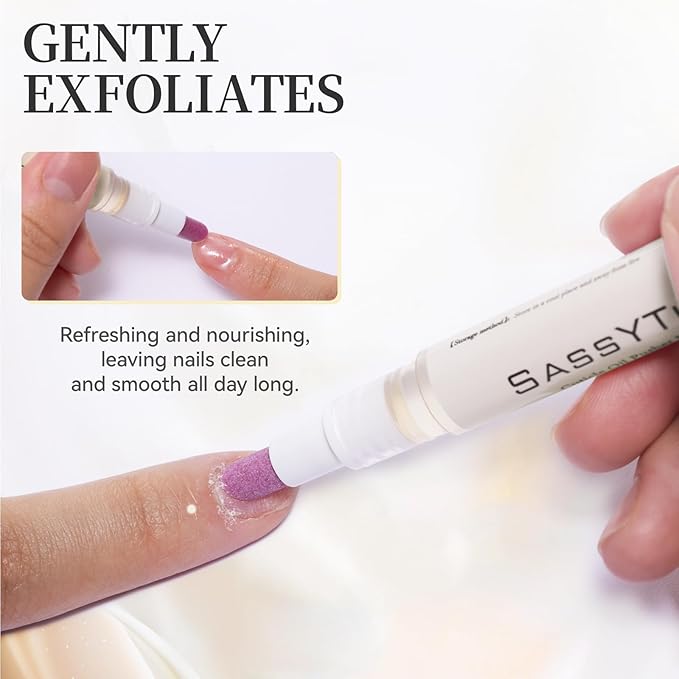 Ceramic Cuticle Pusher & Oil Pen, 2ml Rose/Lavender/Fragrance Free Scented Nail - Image 3
