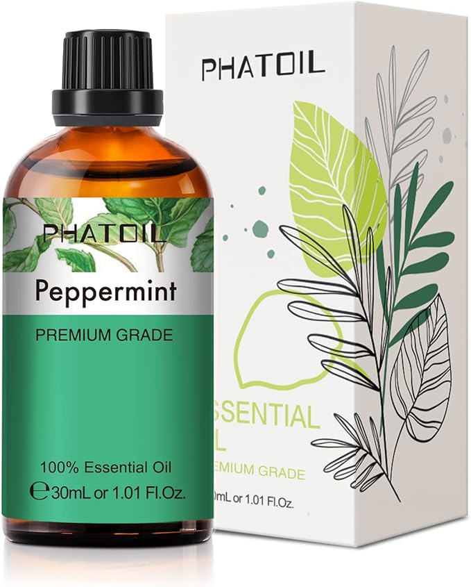Peppermint Essential Oil, 1.01Fl.Oz PHATOIL Pure Essential Oil Singles by PHATOIL