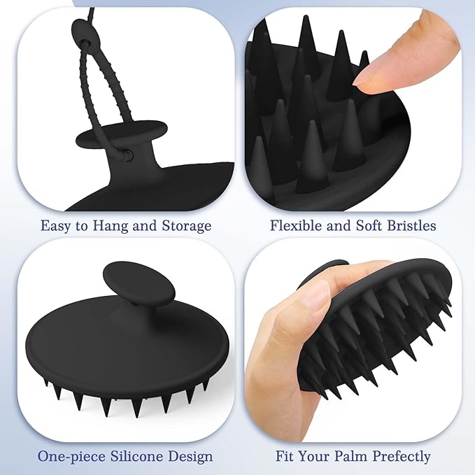 Manmihealth Silicone Back Scrubber & Soft Bath Glove, Silicone Scalp Massager - Image 6