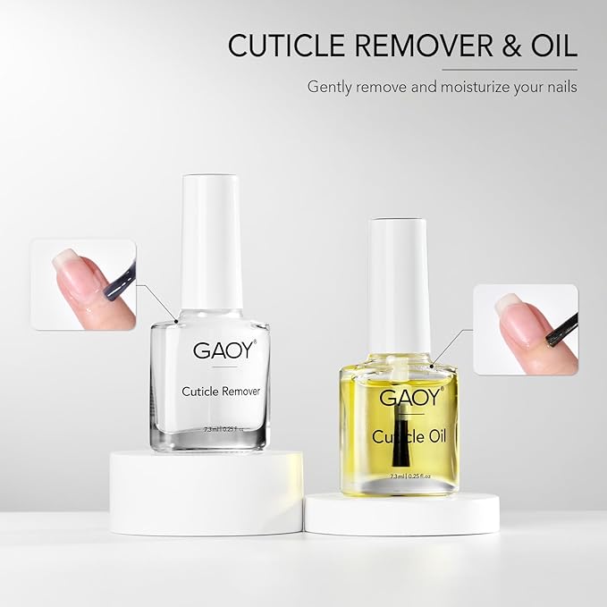 GAOY Cuticle Remover Kit, All-in-One Cuticle Trimmer and Nipper, Nail Oil and - Image 3