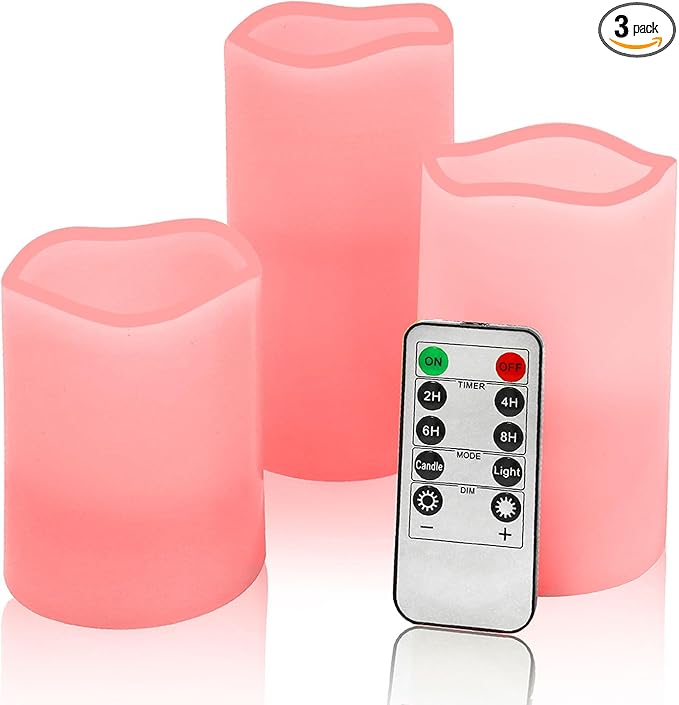 JUNPEI Flameless Led Battery Operated Candles: Flickering Electric Candles 4" by JUNPEILEDTEACANDLES