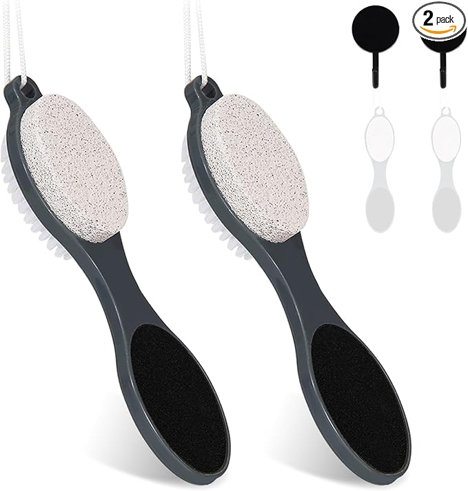 Foot File Callus Remover-2 Pcs 4 in 1 Foot Scrubber Dead Skin Remover by Yclin