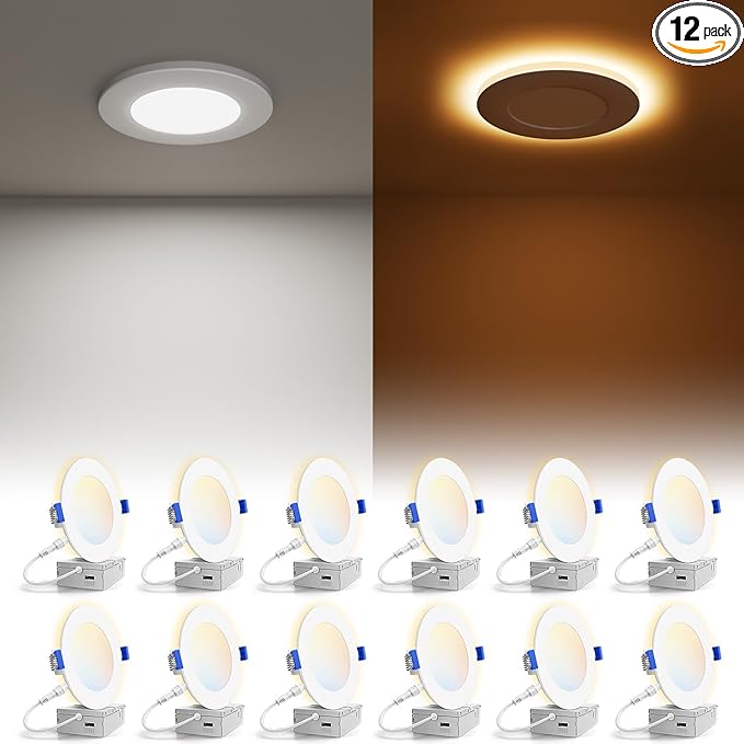 VOLISUN 12 Pack 3 Inch 5CCT Recessed Light by VOLISUN