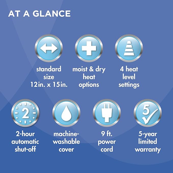 HealthWise Deluxe 12” x 15” Heating Pad - Image 4