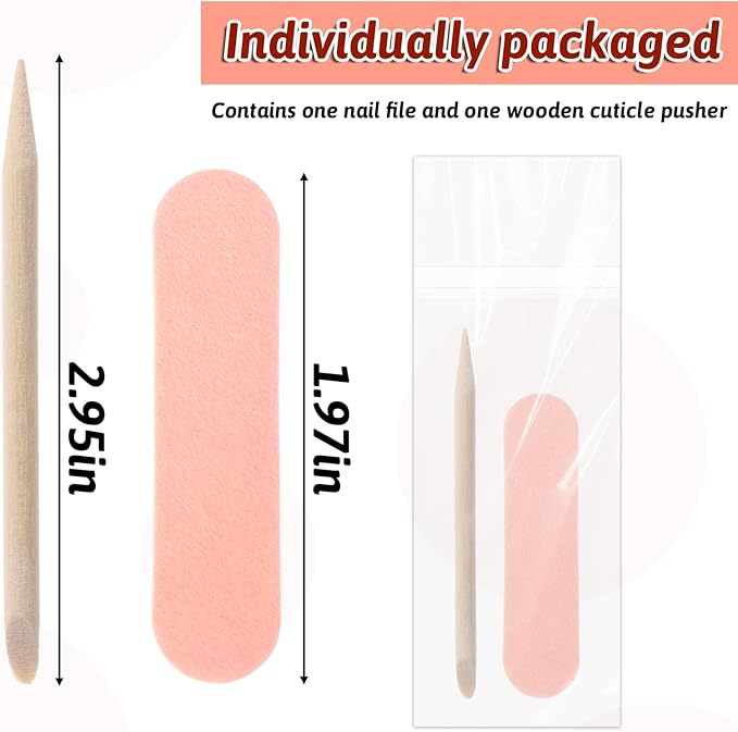 40 Pack Mini Nail File Disposable Manicure Kit Individually Package - Image 3