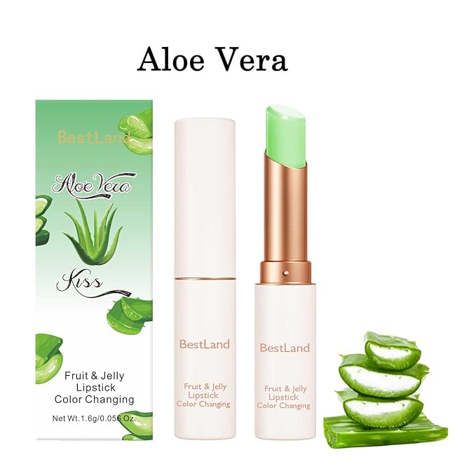 3 Pcs/Set Strawberry, Peach & Aloe Jelly Lipstick Set, Color Changing Lip And - Image 6
