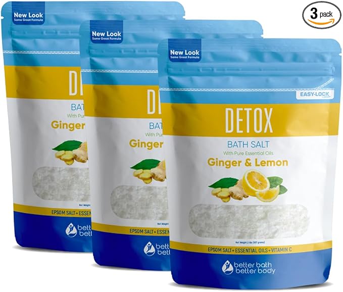 Detox Bath Salt 2-Lbs Each, 6-Lbs Total by BetterBathBetterBody