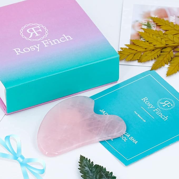 Rosy Finch Gua Sha Massager Tool, Jade Stone Guasha Scraping Massage Tool Jade - Image 5