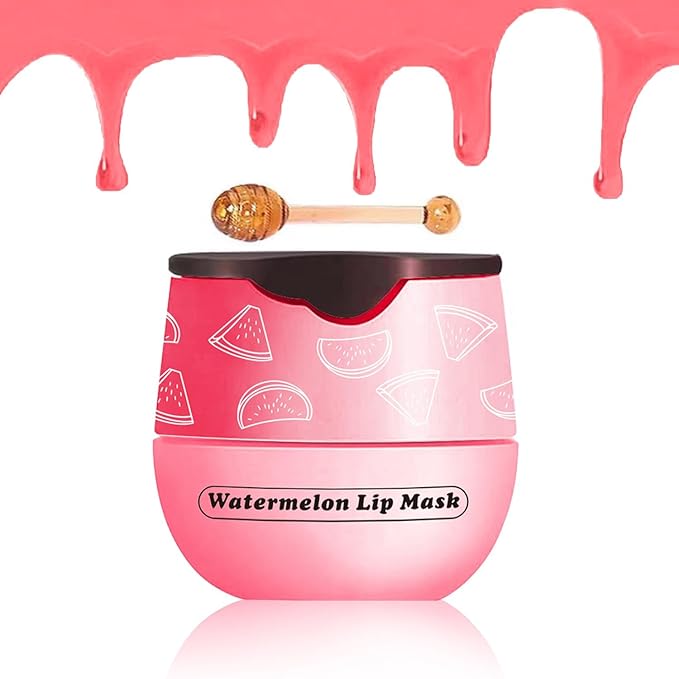 1 Pack Watermelon Lip Balm Honey Pot, Vitamin E Lip Masks & Moisturizing by Alisesun